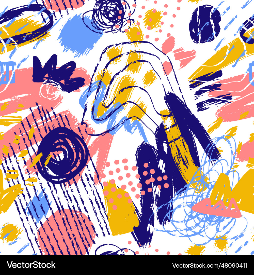 Grunge abstract pattern with scrawls paint Grunge abstract pattern with scrawls paint vector image