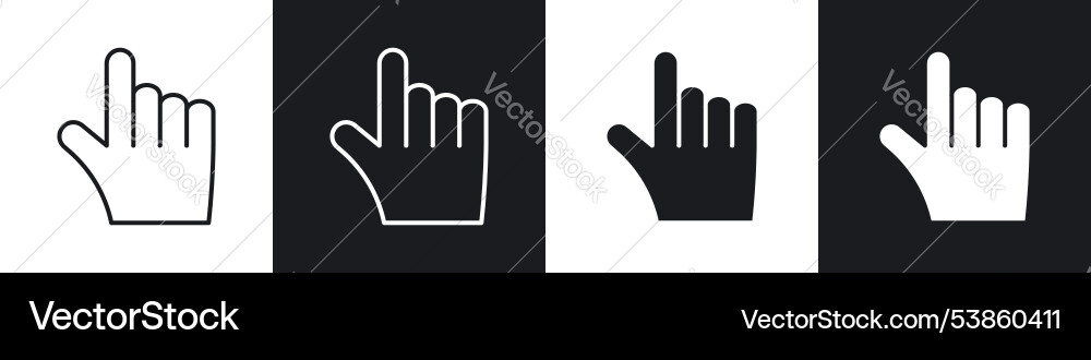 Hand pointer icon set vector image