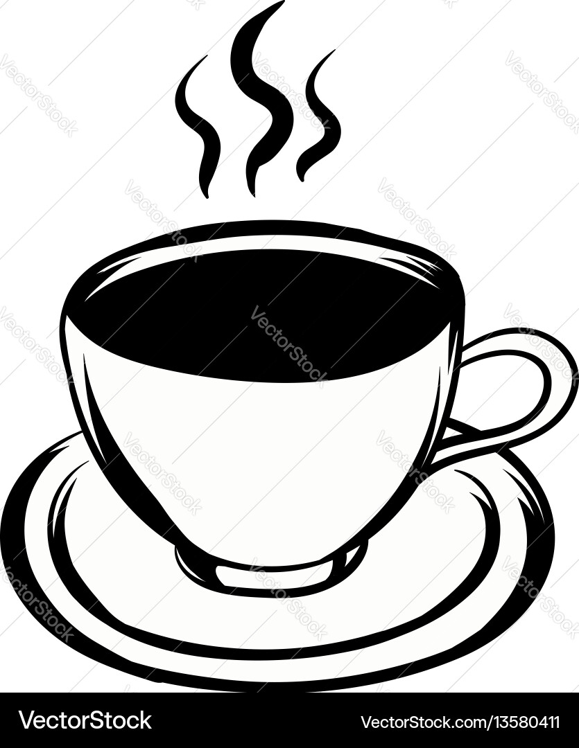 Hot Drink Icon - Coffee Steam Vector Image