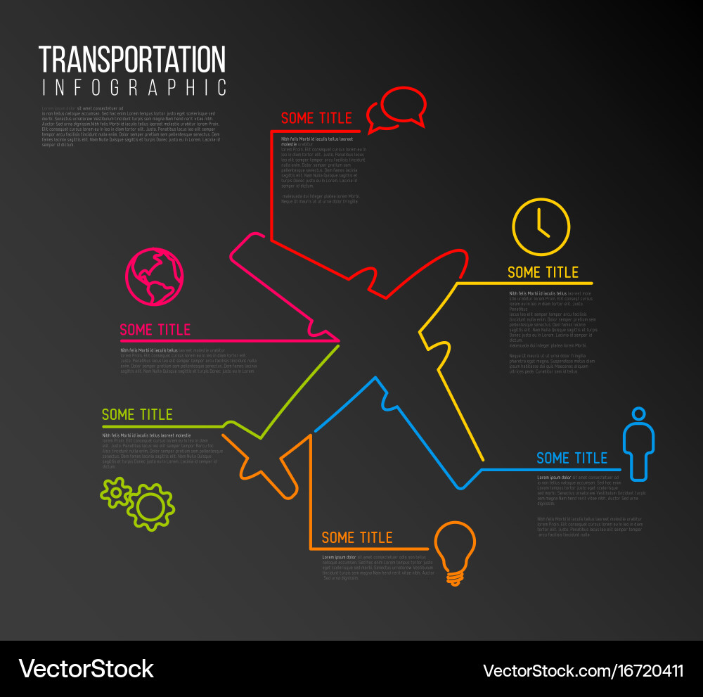Infographic report template made from lines Vector Image