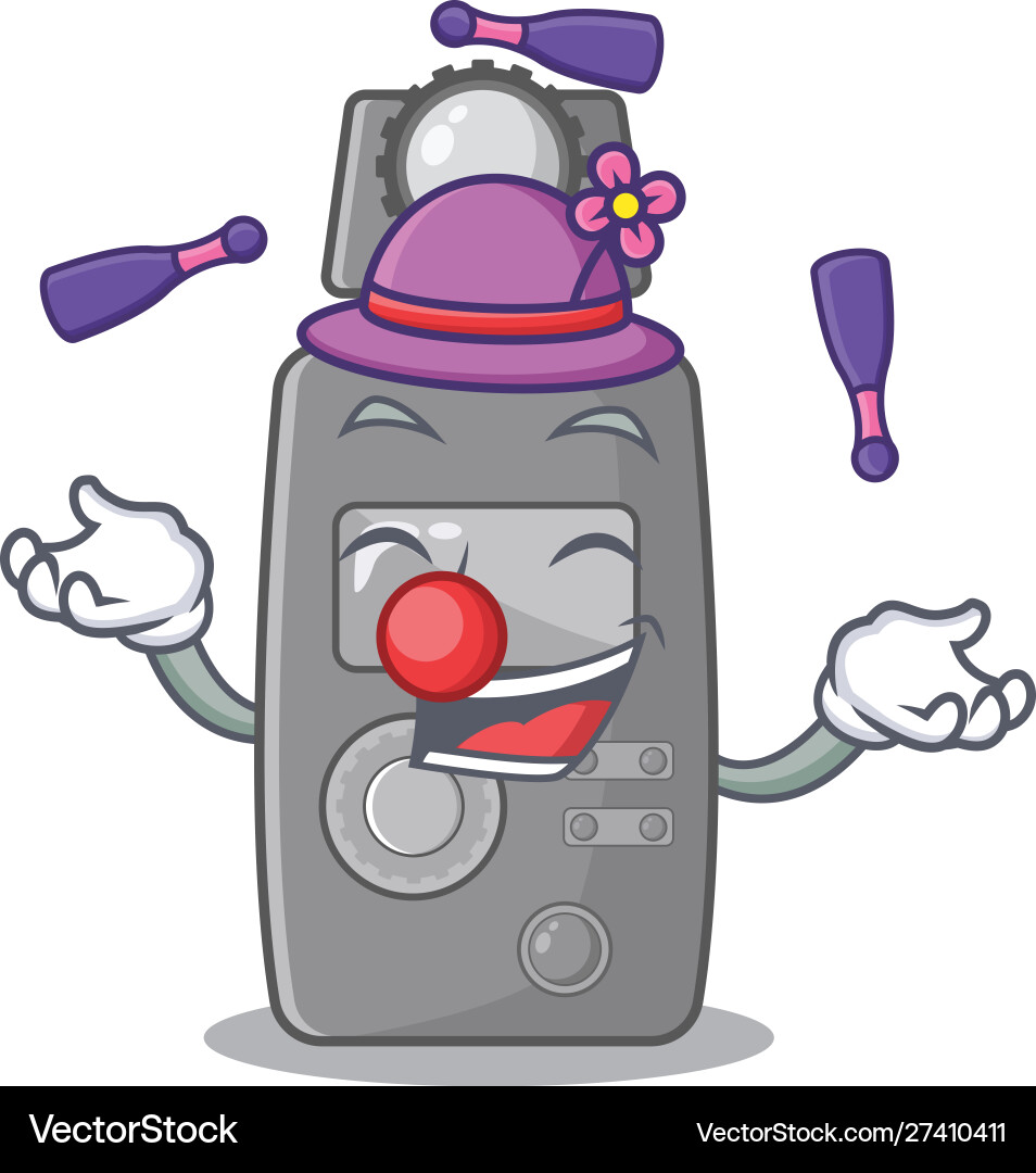 Juggling light meter with in character vector image