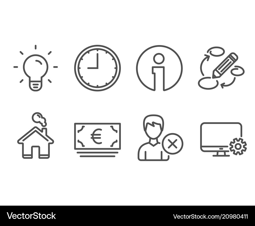 Lightbulb & Currency Icons Vector Image