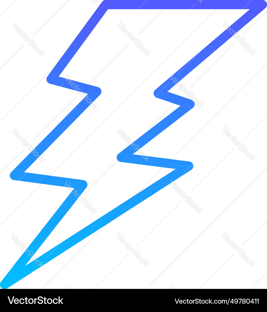 Lightning line gradient icon pictogram symbol Lightning line gradient icon pictogram symbol Vector Image