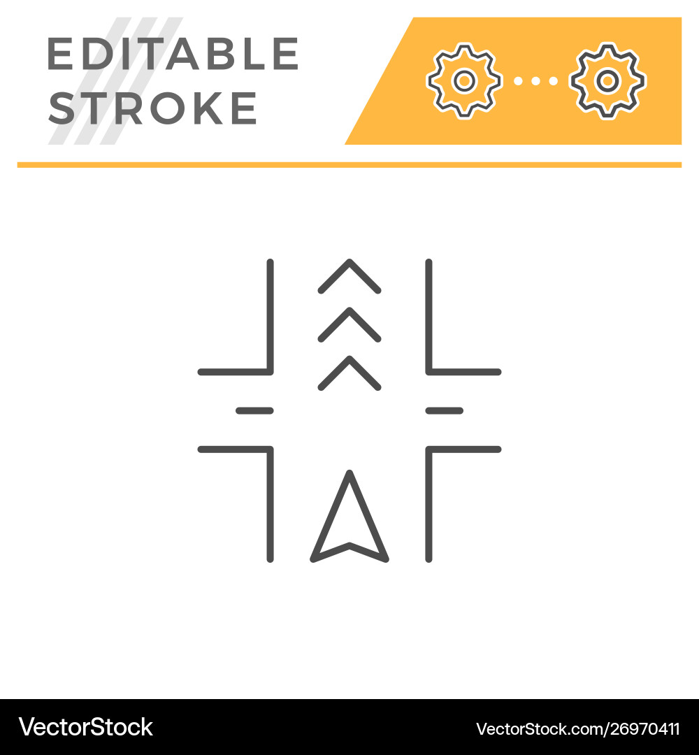 Navigation editable stroke line icon Navigation editable stroke line icon vector image