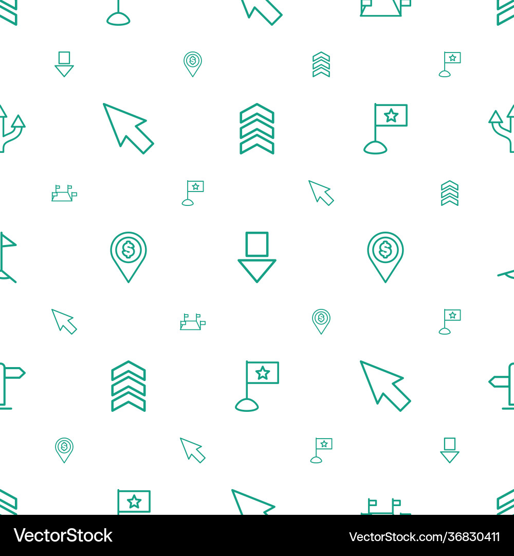 Pointer icons pattern seamless white background vector image