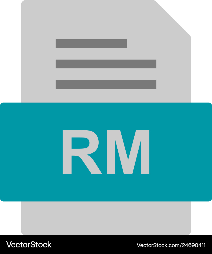 Rm file document icon Vector Image