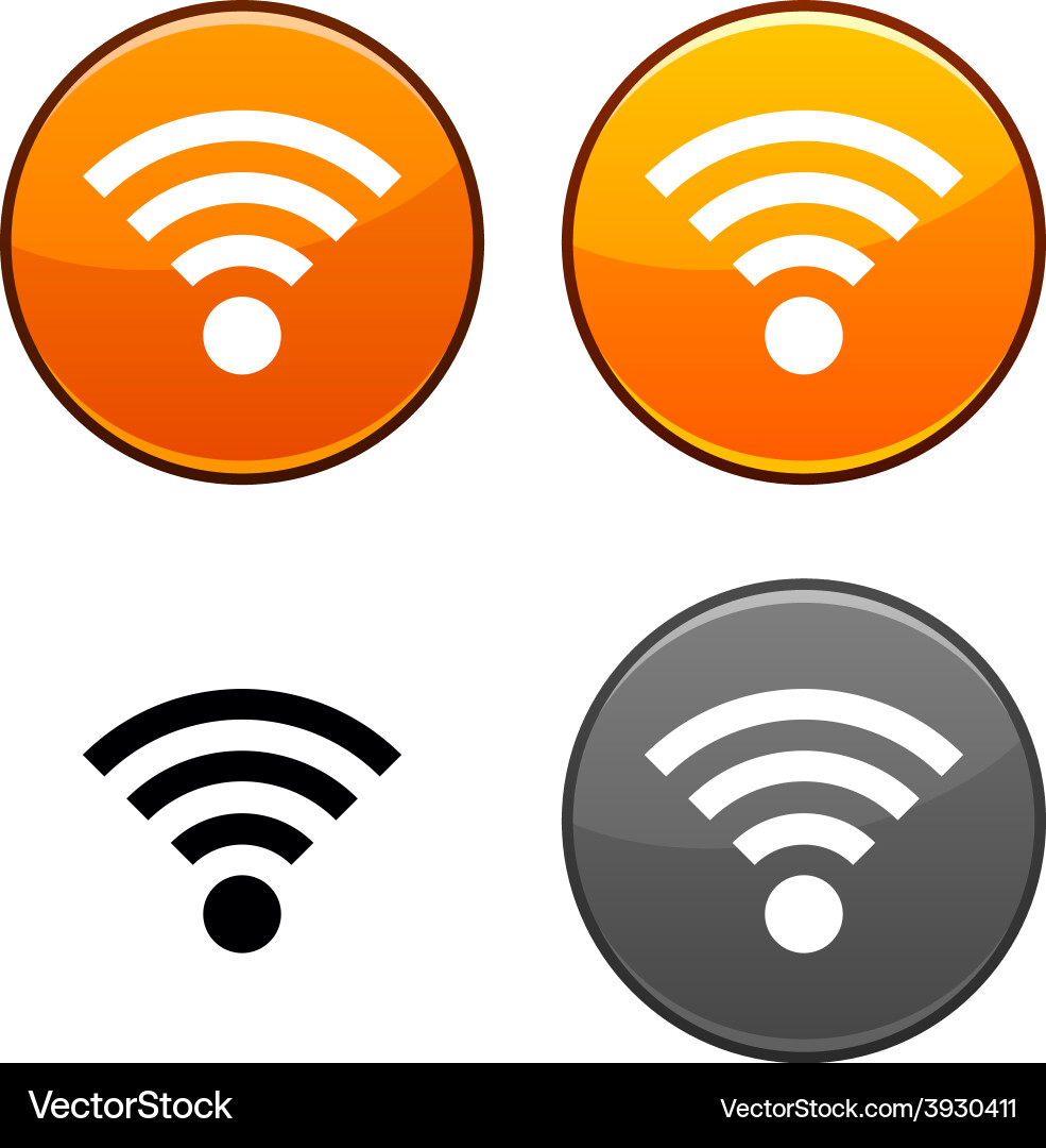 Rss button vector image