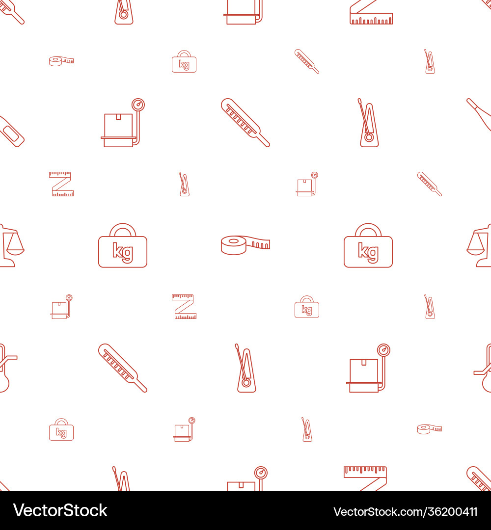 Scale icons pattern seamless white background Vector Image