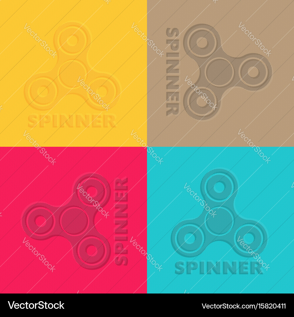 Seamless pattern with fidget spiner Vector Image