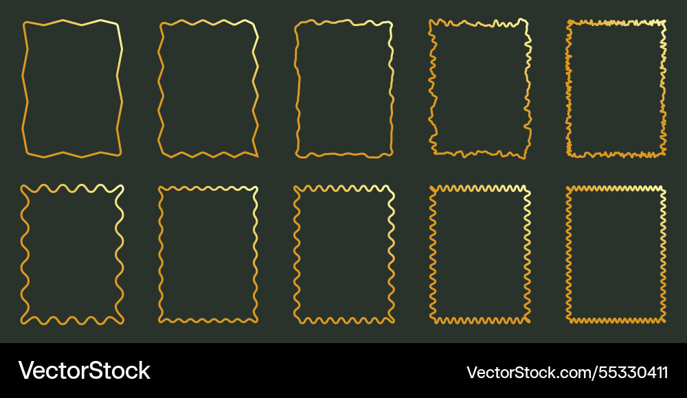 Set of rectangular frames1 Vector Image