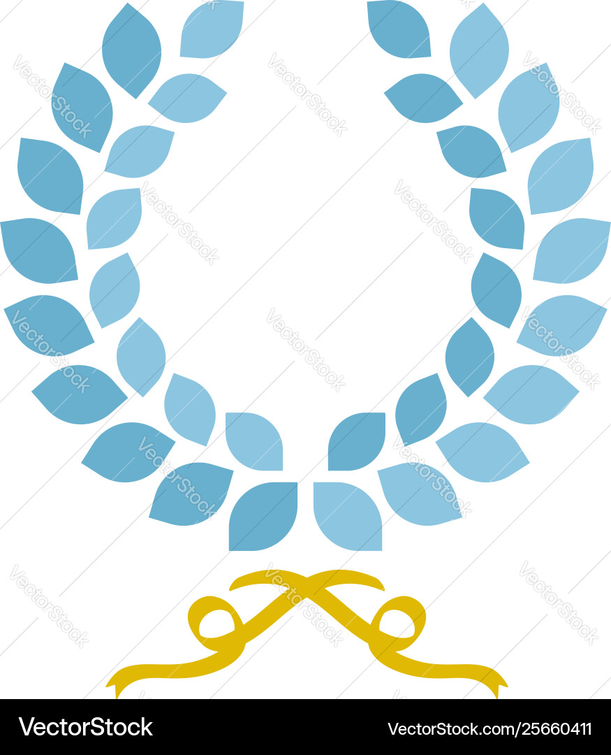 Simple laurel wreath geometric forms and plain vector image