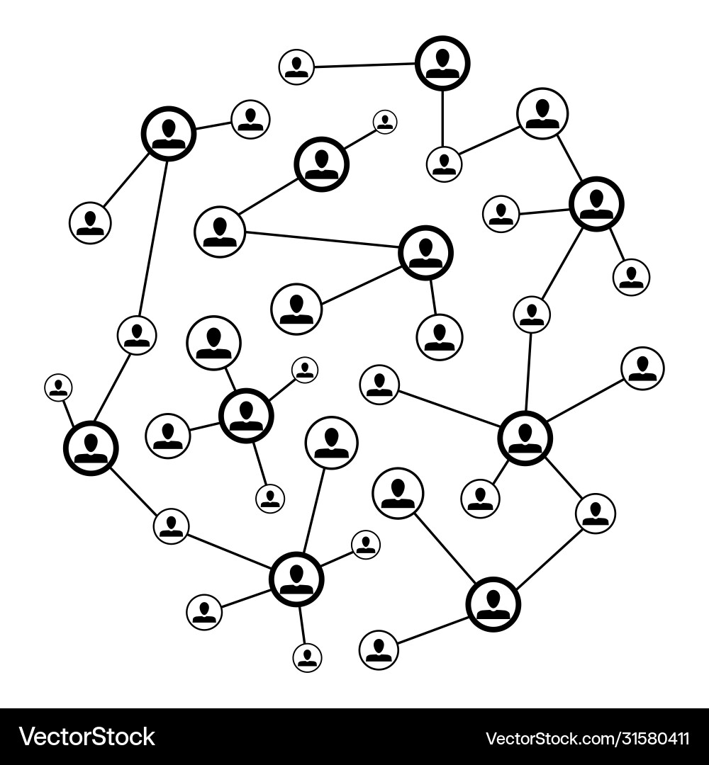 Social network connect connection internet Social network connect connection internet vector image