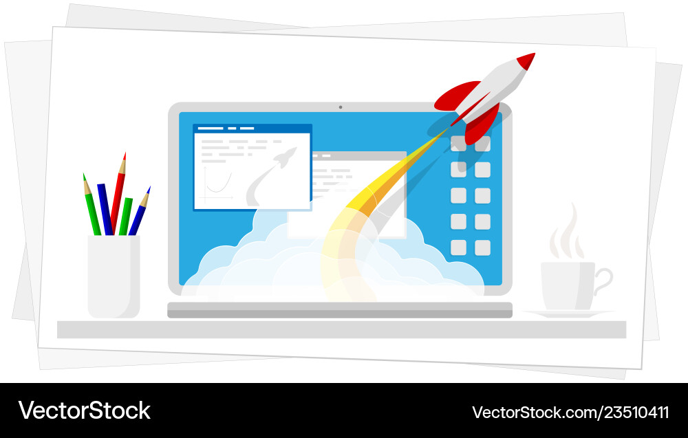 Successful Program Launch vector image