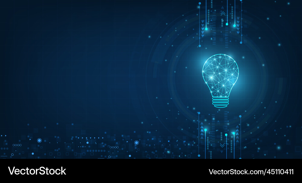 Technology network data connection digital vector image