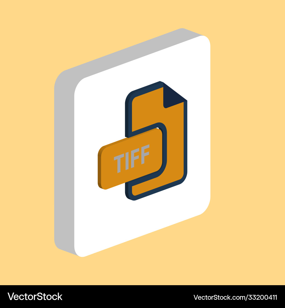 Tiff computer symbol vector image