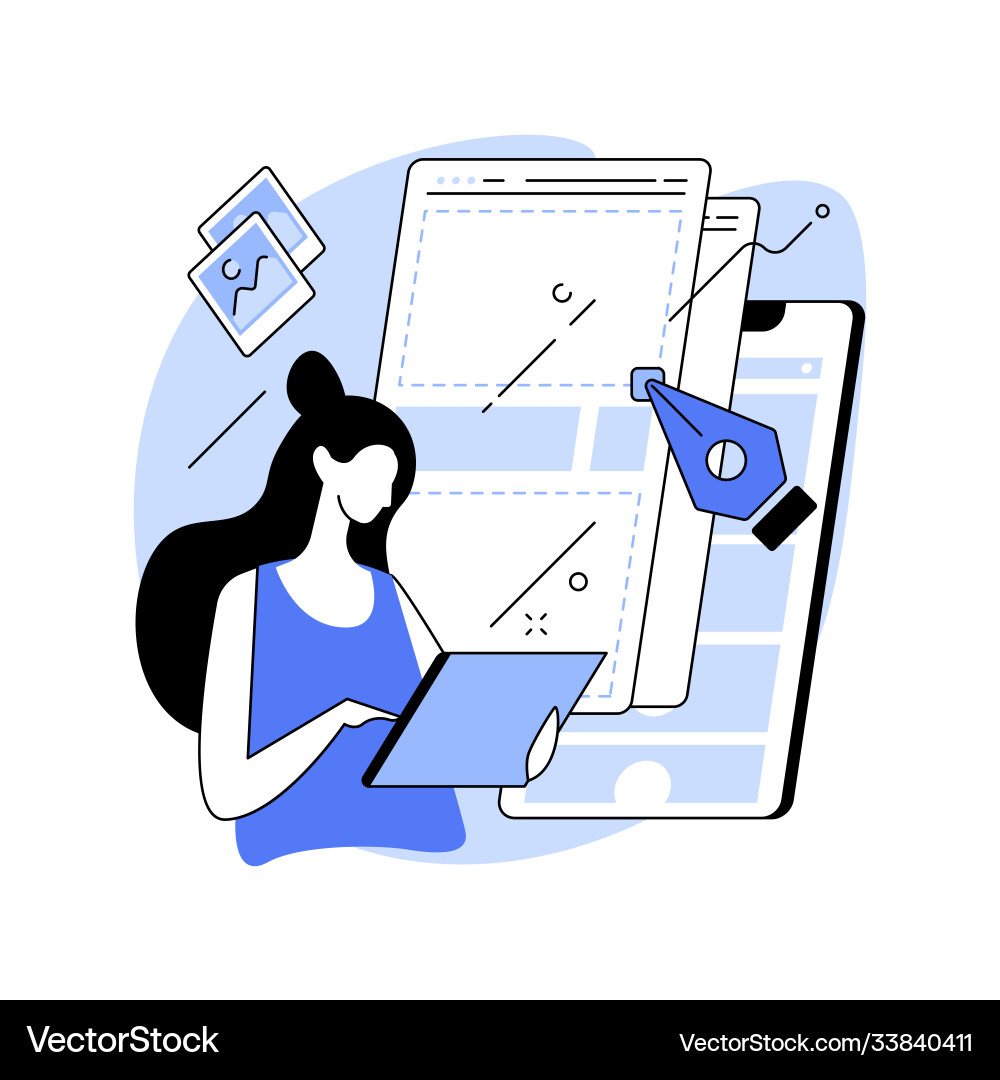 Ui and ux design abstract concept Ui and ux design abstract concept vector image