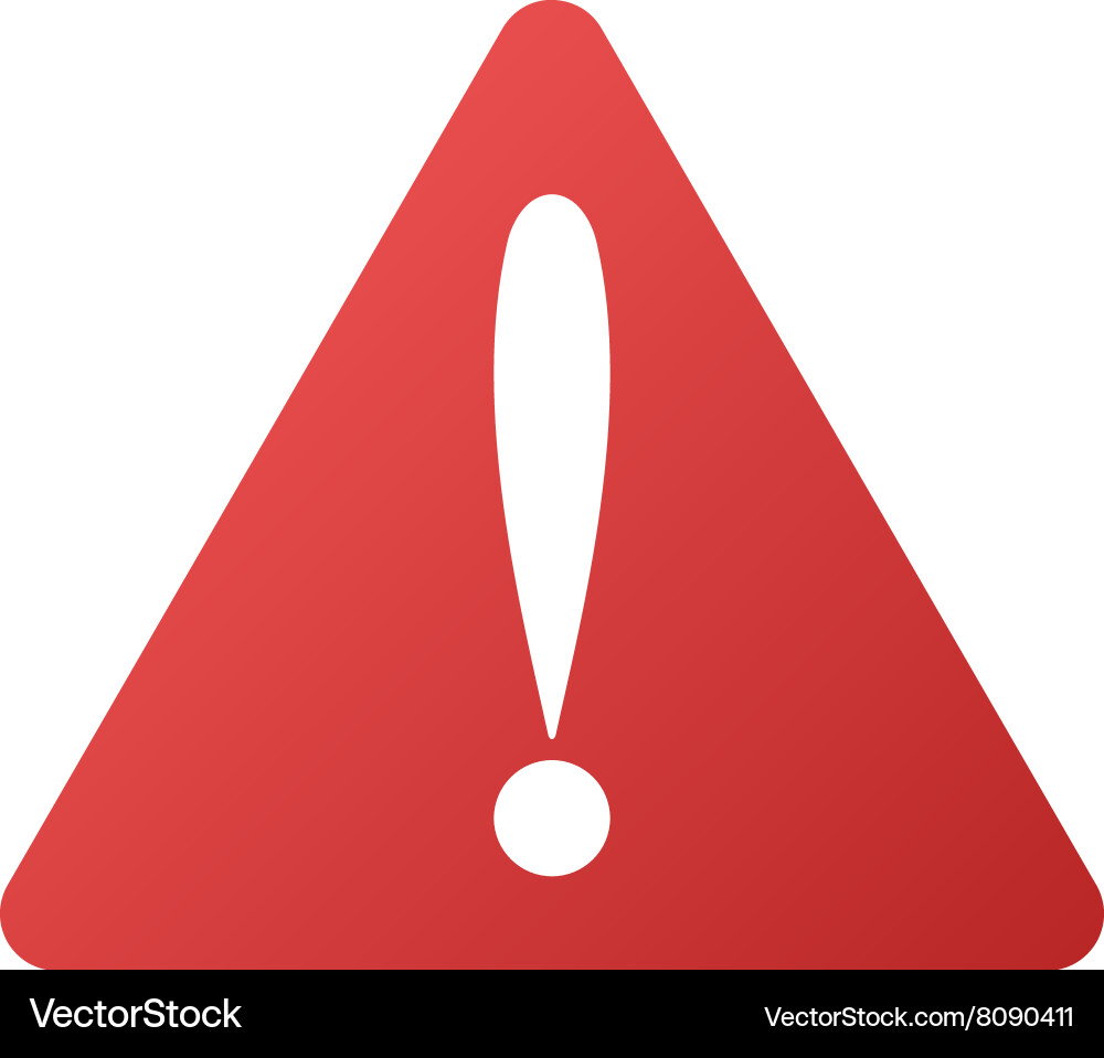 Warning error gradient icon vector image