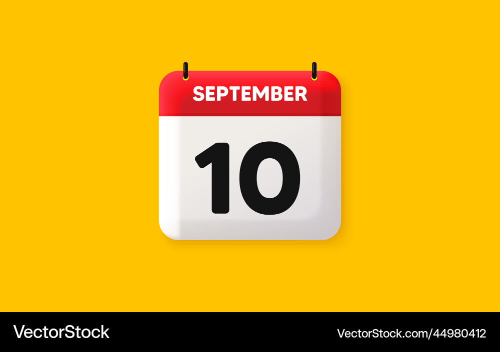 10th day of the month icon event schedule date vector image