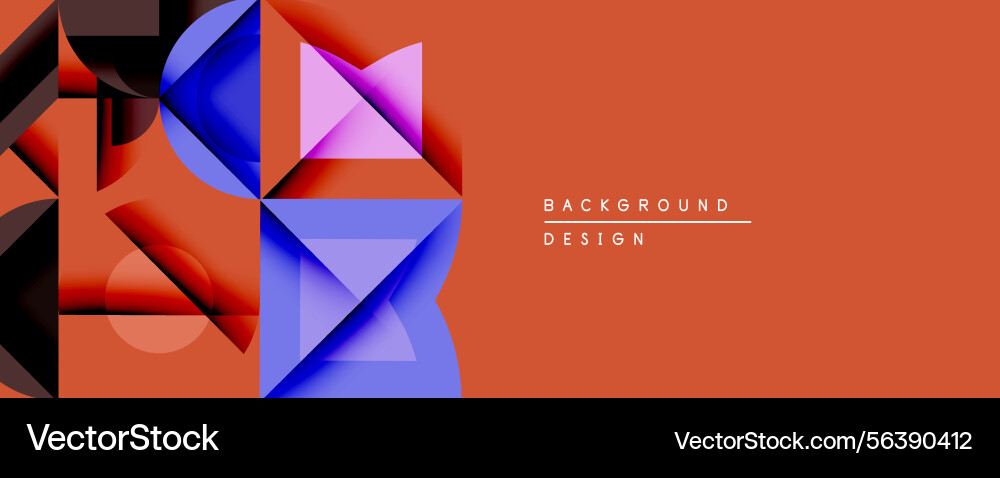 Abstract geometric composition overlapping shapes Vector Image