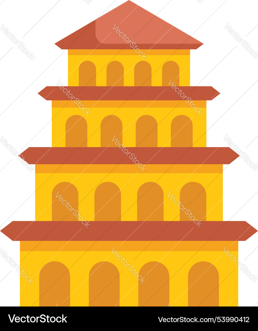 Ancient rome building with arches and columns Ancient rome building with arches and columns vector image