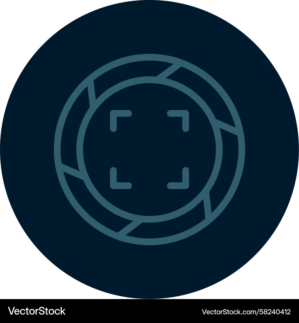 Camera Shutter Icon - Multi-Color Vector Image