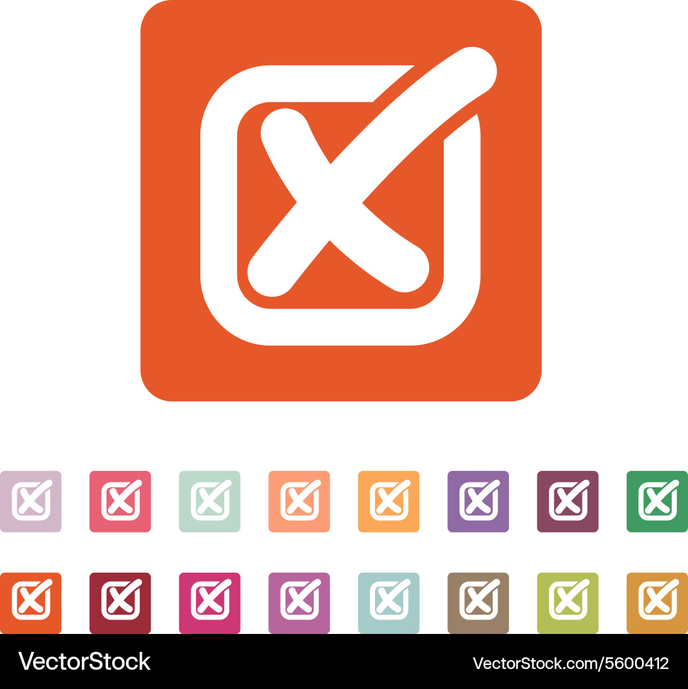 Check icon checkmark and checkbox no voting vector image
