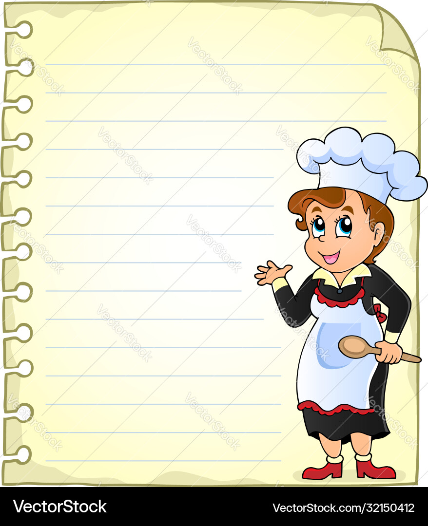 Chef's Notepad Page Vector Image
