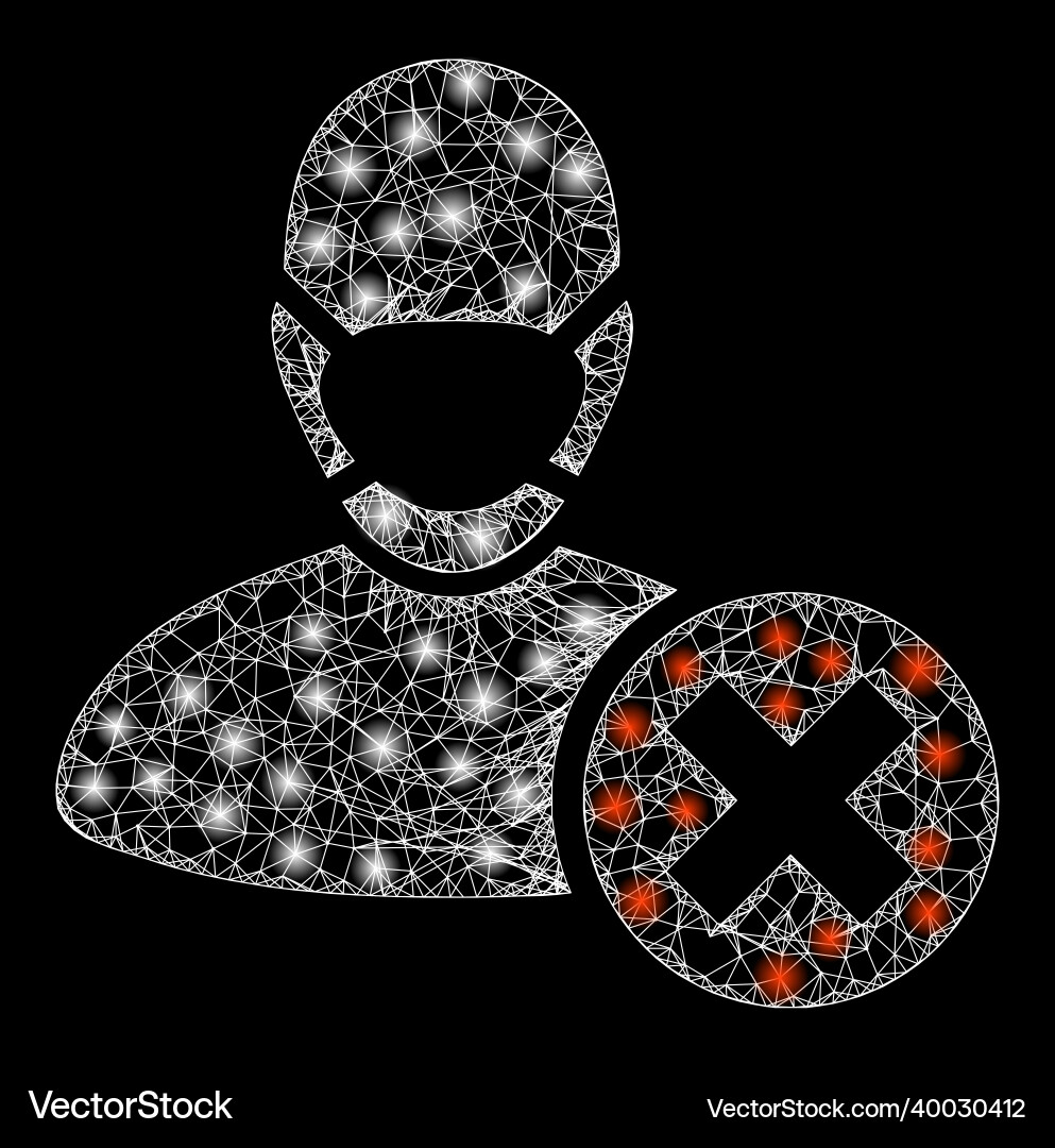 Constellation net mesh wrong masked man Constellation net mesh wrong masked man vector image