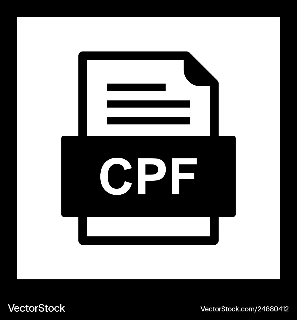 Cpf file document icon vector image