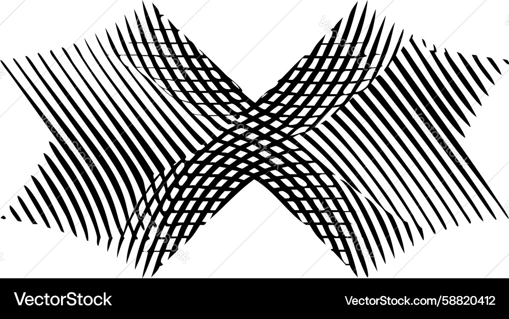 Cross-Hatch Textured Abstract Pattern Vector Image