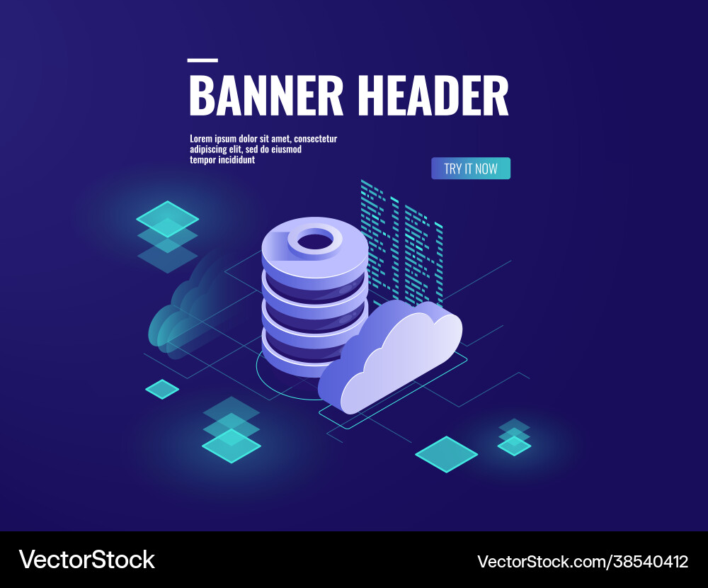 Datenbank und Datenverarbeitung isometrisches Icon Datenbank und Datenverarbeitung isometrisches Icon vektorbild
