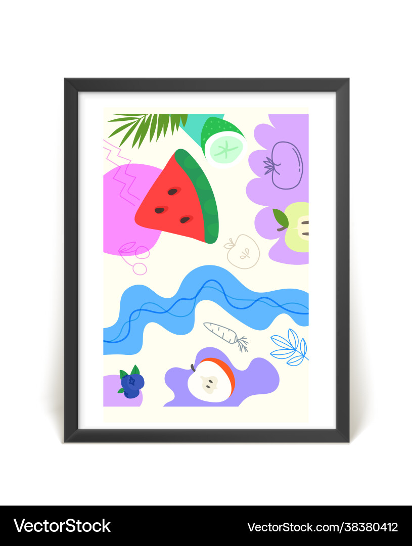 Frame with abstract composition Vector Image