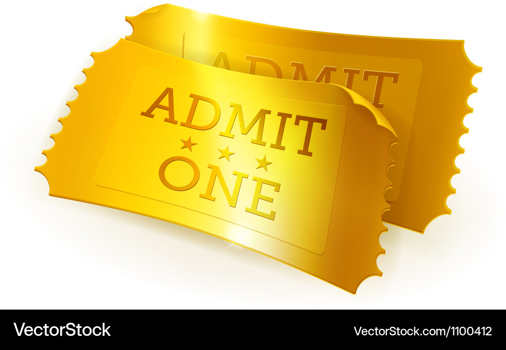 Golden Ticket Collection Royalty Free Vector Image