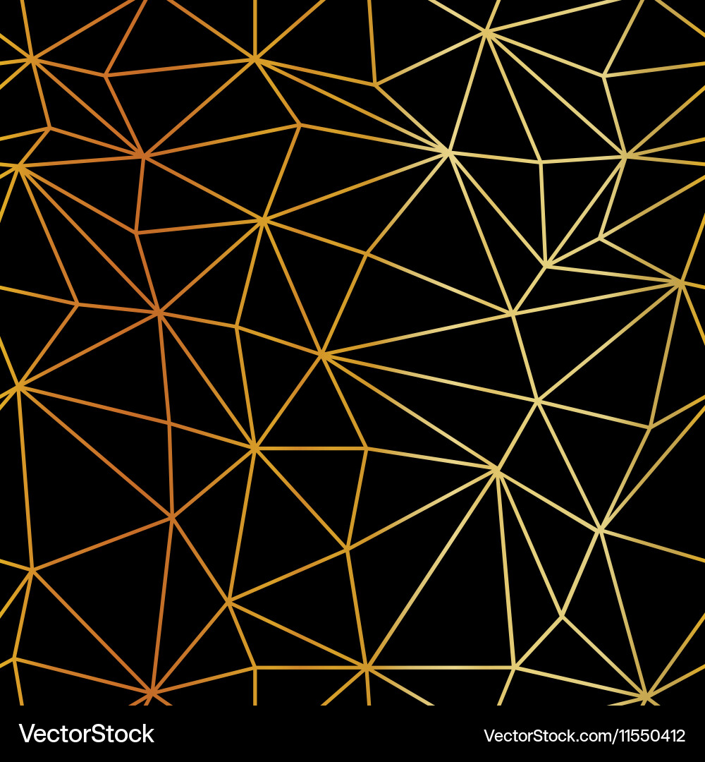 Golden Triangle Mesh Pattern Vector Image