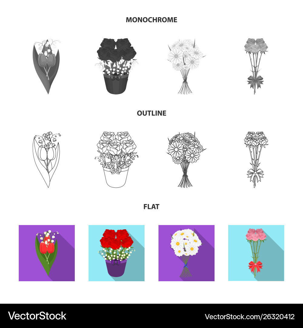 Isolated object spring and wreath icon set Vector Image
