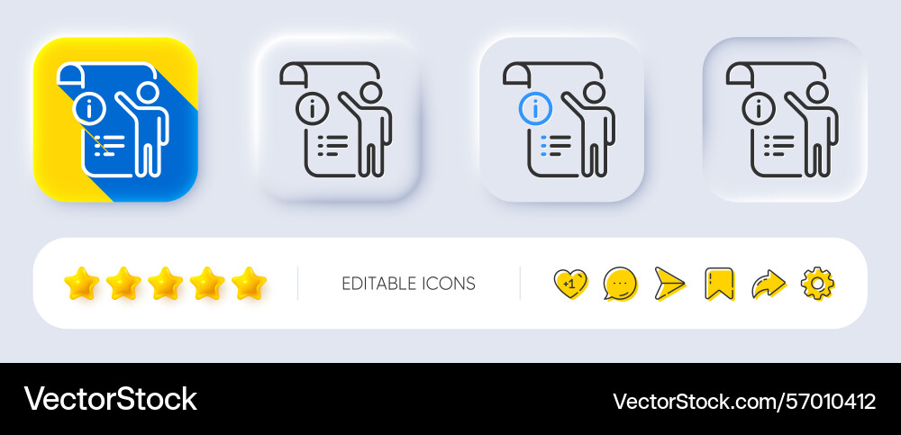 Manual doc line icon technical instruction sign Manual doc line icon technical instruction sign vector image