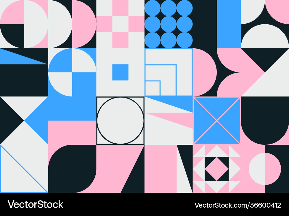 New geo art abstract pattern composition Vector Image