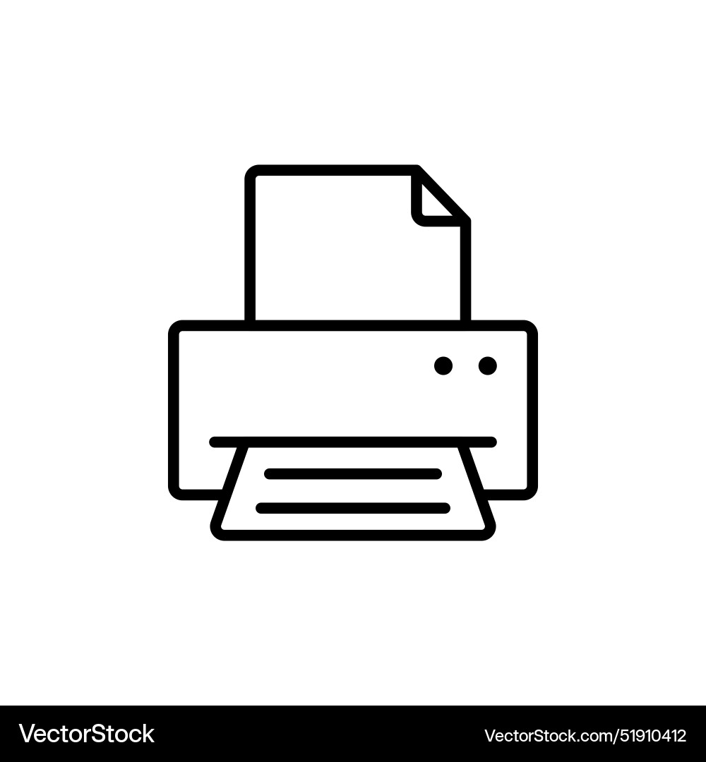 Print document icon ideal for printing and office vector image
