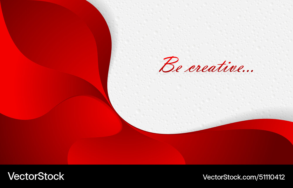 Red abstract background dynamic curvy lines vector image