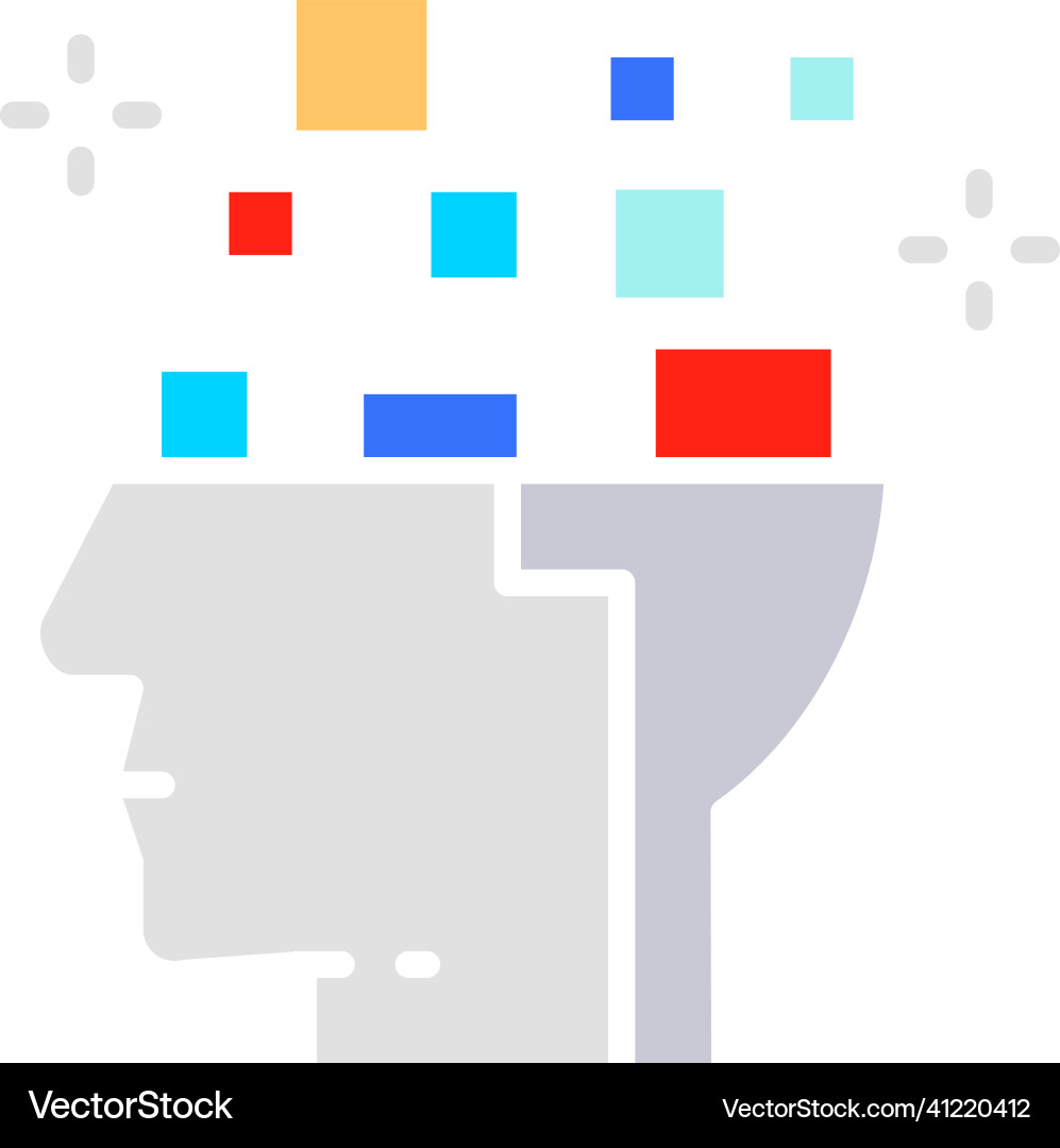 Robot head brain connected to circuit board Robot head brain connected to circuit board vector image