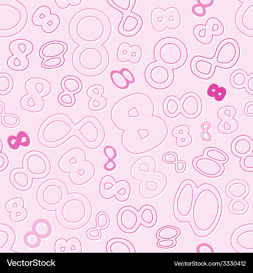 Seamless pattern with number eight Vector Image