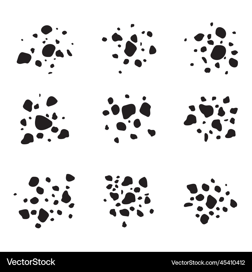 Set of round blob isolated for decoration Set of round blob isolated for decoration vector image