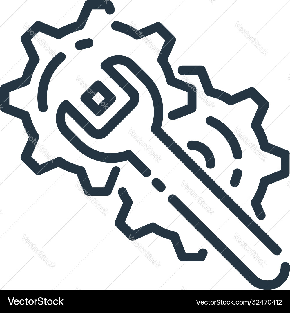 Setting icon isolated on white background outline Setting icon isolated on white background outline vector image