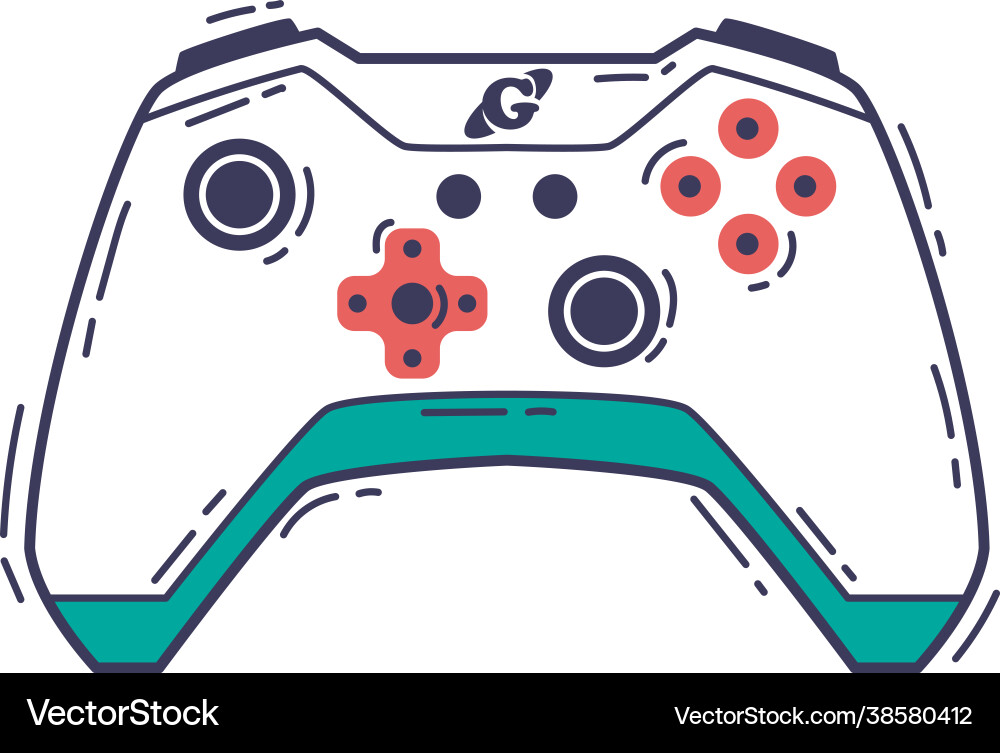 Video game console gamepad joystick Vector Image