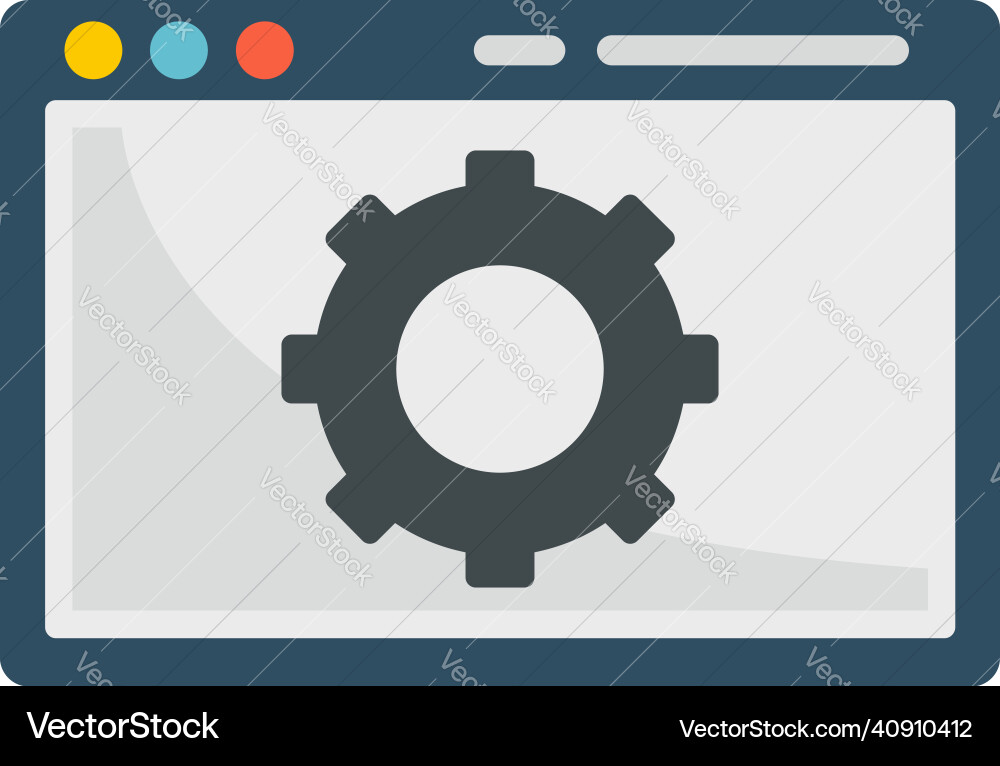 Web page system icon flat isolated Web page system icon flat isolated vector image
