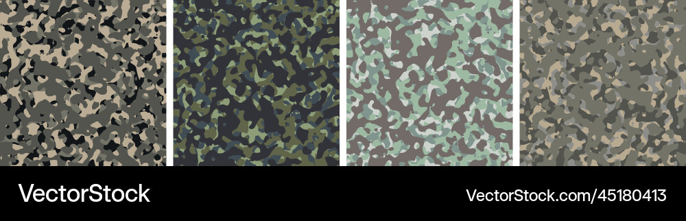 4 camouflage background set pattern design 4 camouflage background set pattern design vector image