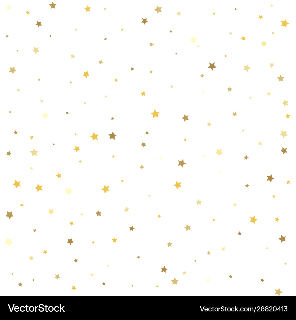 Abstract pattern random falling gold stars Vector Image