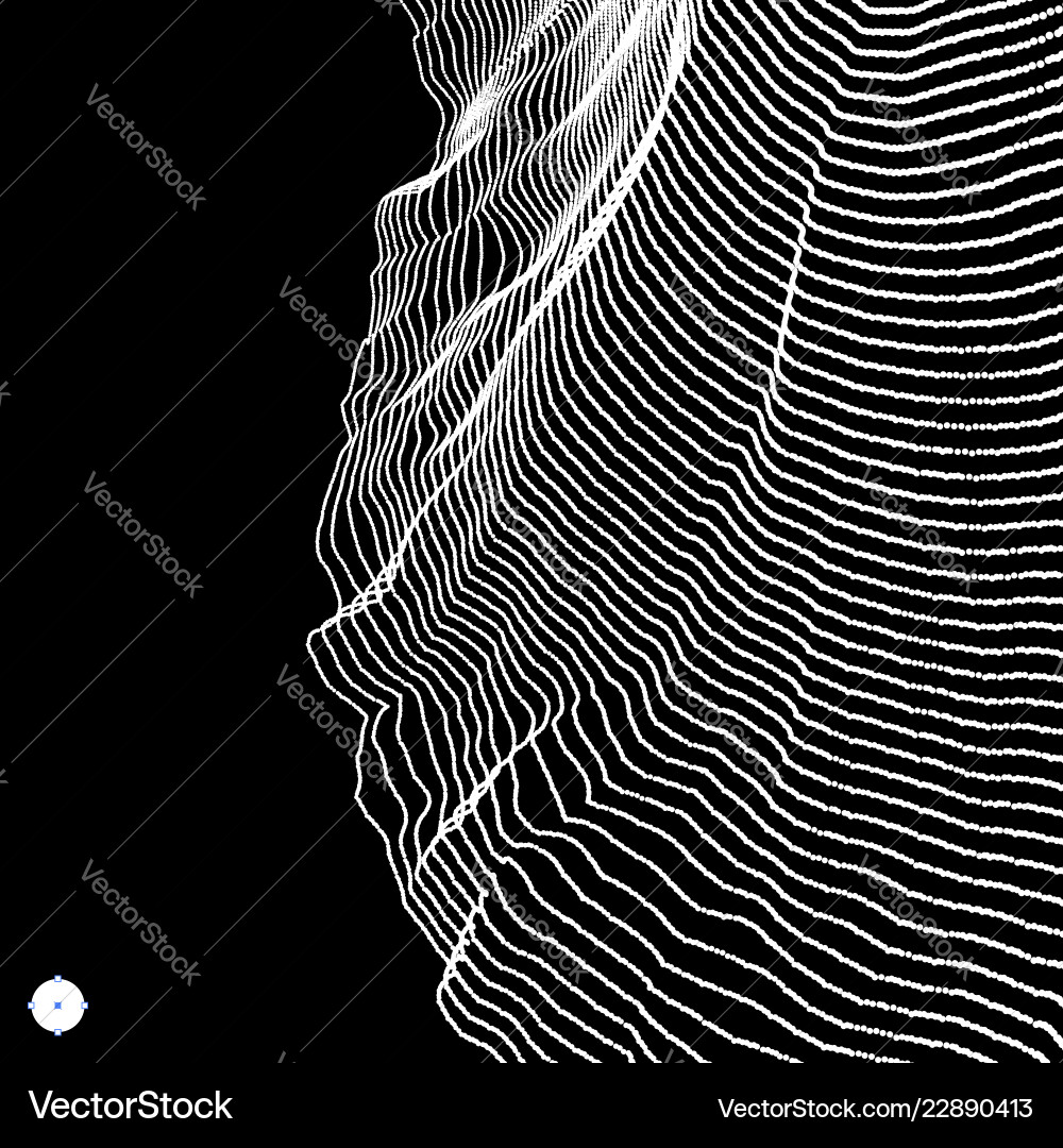 Array with dynamic particles 3d technology style Array with dynamic particles 3d technology style vector image