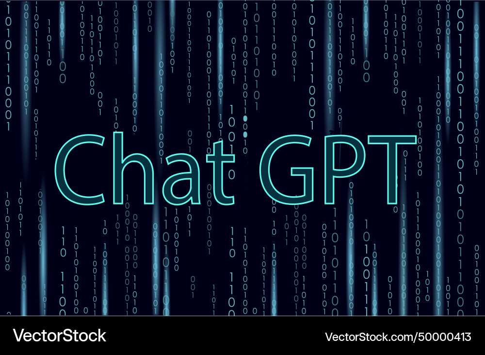 Artificial intelligence chat gpt machine learning Artificial intelligence chat gpt machine learning vector image