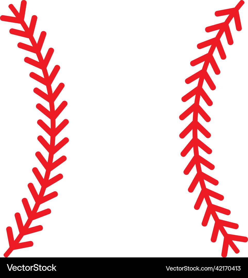 Baseball Laces and Stitches vector image